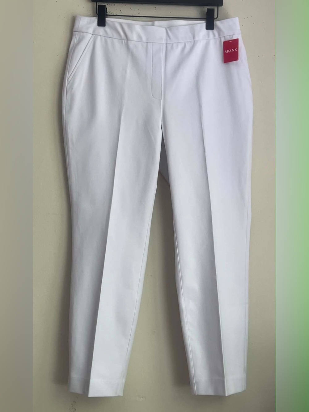 SPANX White Ankle Slim Straight Pants